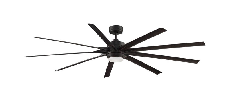 Delf 84" Ceiling Fan with LED Light Kit - Dark Walnut/Dark Bronze