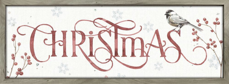 Seasonal Cheer V  Framed Wall Art - 36 x 12