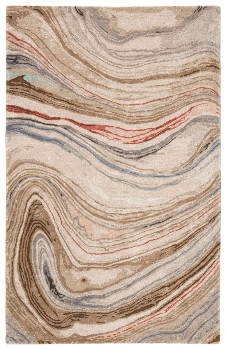 Ptolemaios II Area Rug - 5' X 8' - Brown/Red
