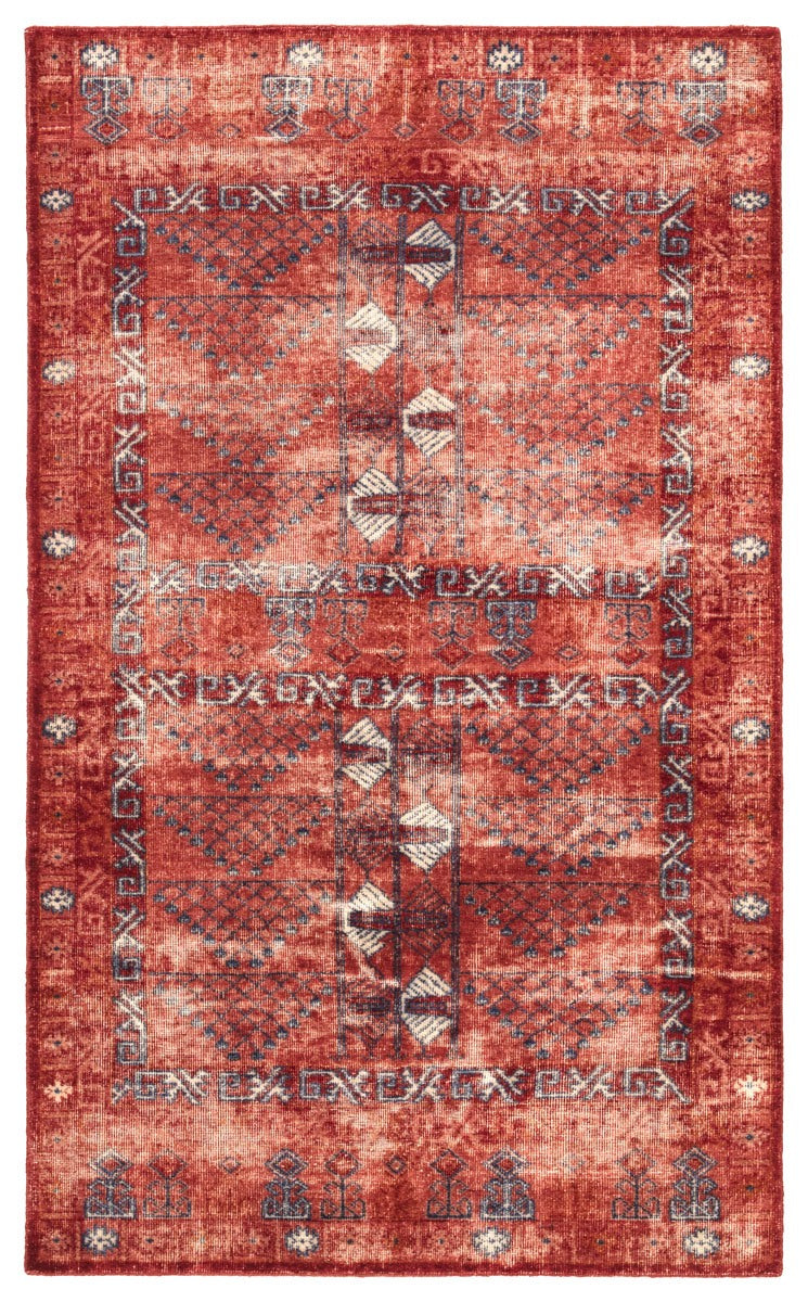 Isionis II Area Rug - 7'10" X 10' - Red/Blue
