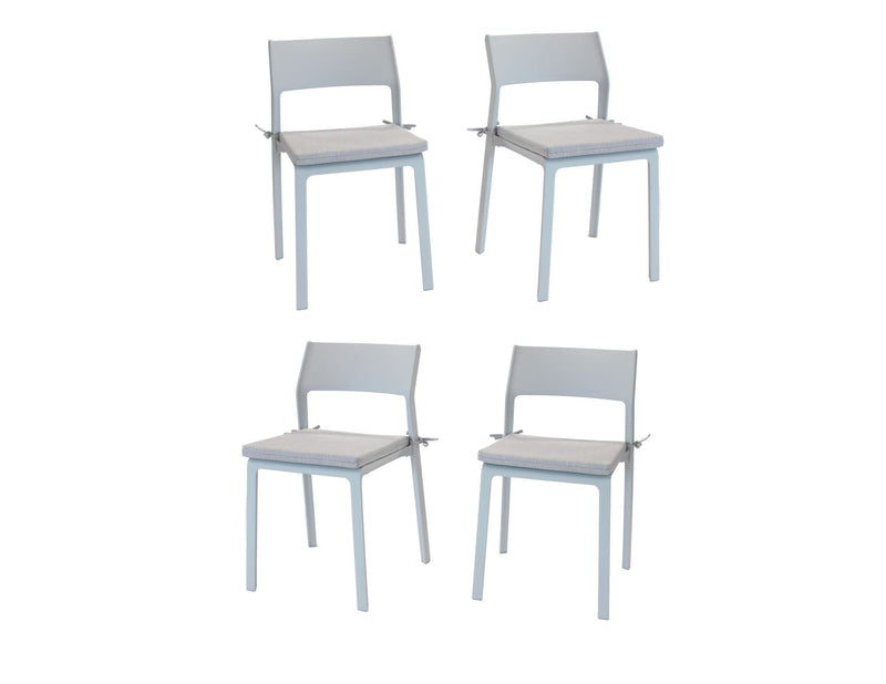 Nardi Trill II Outdoor Dining Side Chair - Set of 4 - Grigio