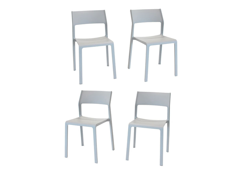Nardi Trill I Outdoor Dining Side Chair - Set of 4 - Grigio