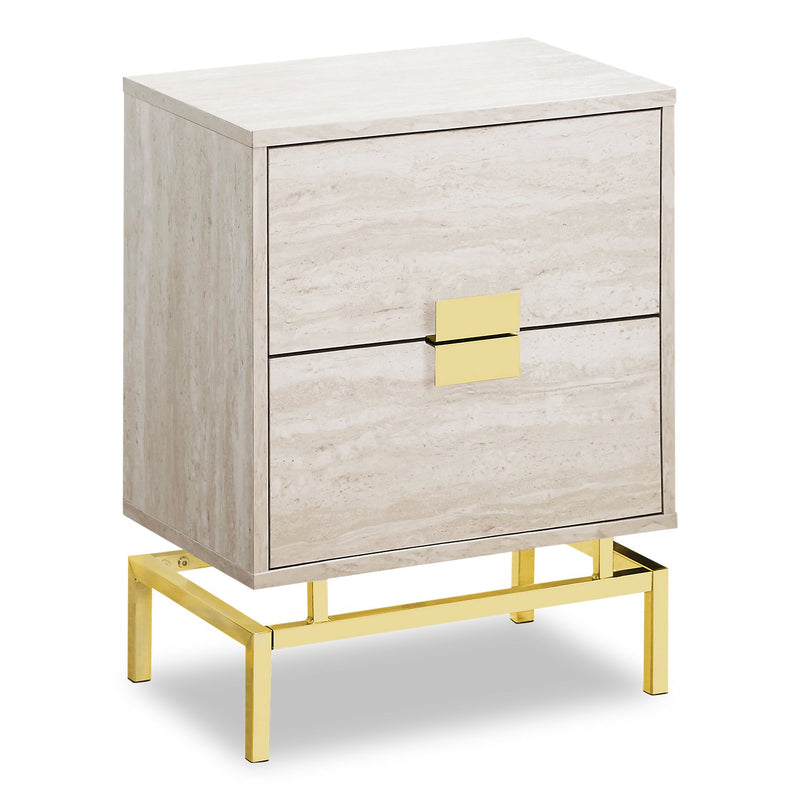 Barbera Accent Table - Beige Marble