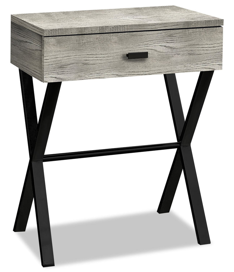 Lucena Reclaimed Wood-Look Accent Table - Grey