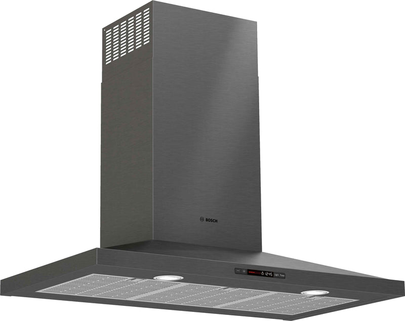 Bosch 800 Series 36" Pyramid Chimney 600 CFM Black Stainless - HCP86641UC