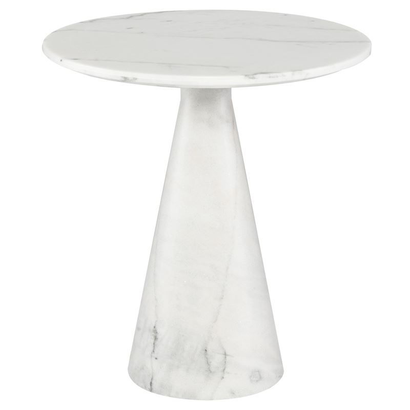 Claudio Marble End Table - White