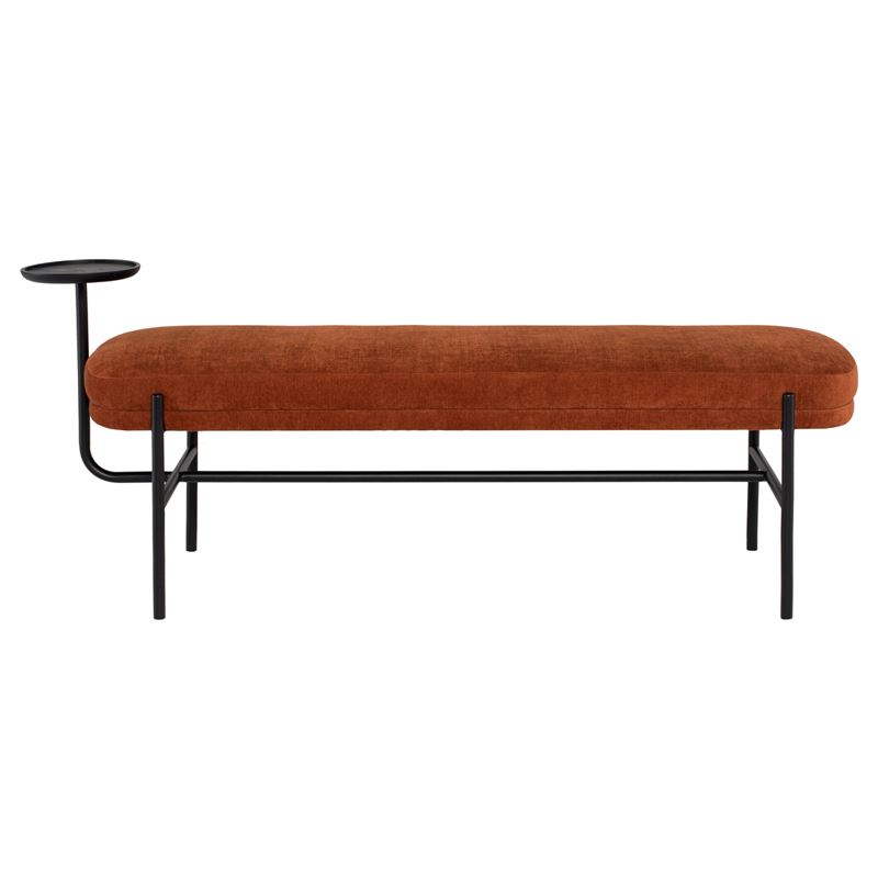 Inna Bench with End Table - Terracotta
