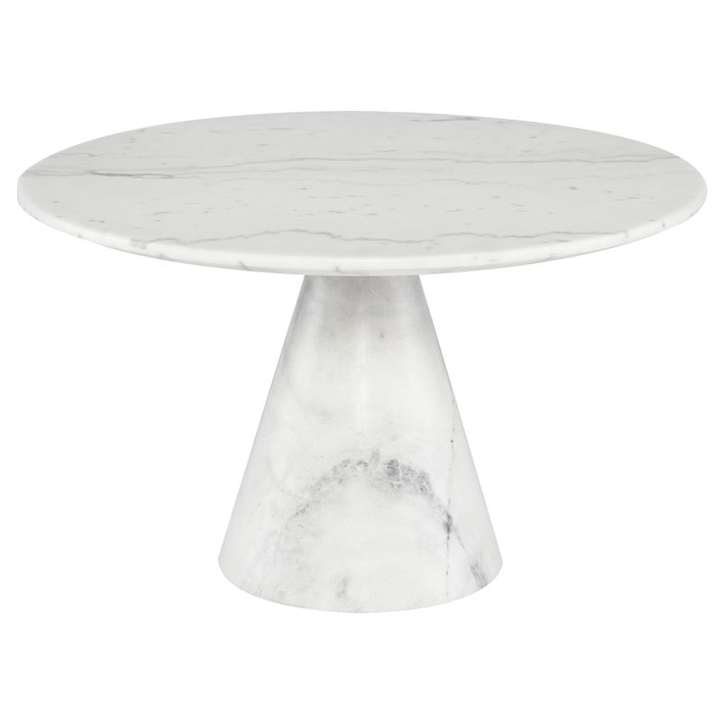 Claudio 30" Marble Coffee Table - White