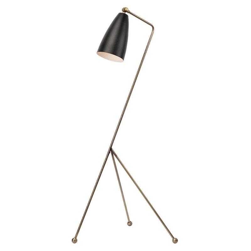 Vaulx Floor Lamp - Black/Antique Brass