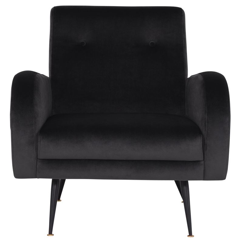 Hugo Velvet Accent Arm Chair - Shadow Grey