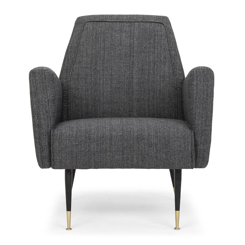 Victor Tweed Accent Arm Chair - Dark Grey