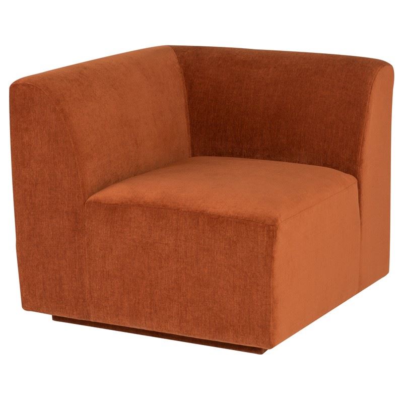 Lilou Modular Corner Accent Chair - Terracotta