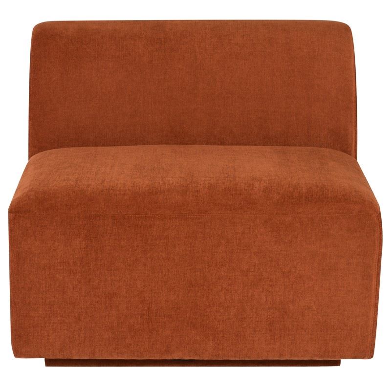Lilou Modular Accent Armless Chair - Terracotta