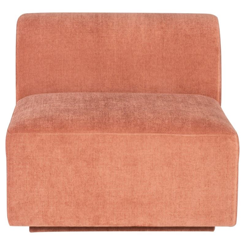 Lilou Modular Accent Armless Chair - Soft Nectarine