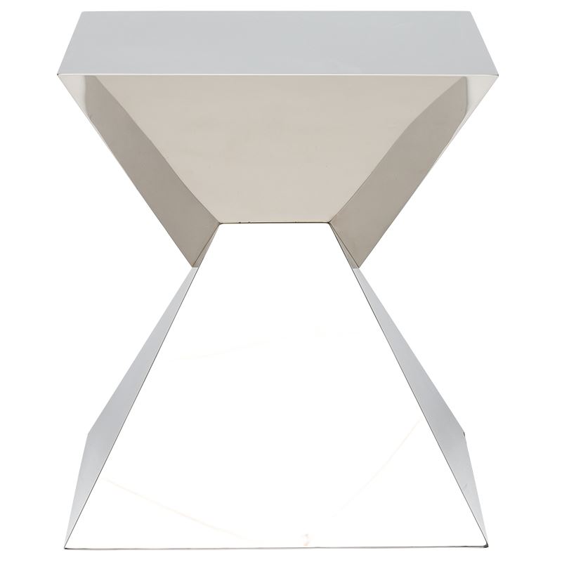 Embrunnais Steel End Table - Silver