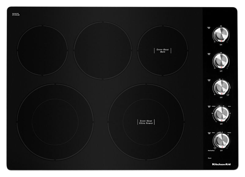 KitchenAid 30" Electric Cooktop with Ultra Power Element - KCES550HSS