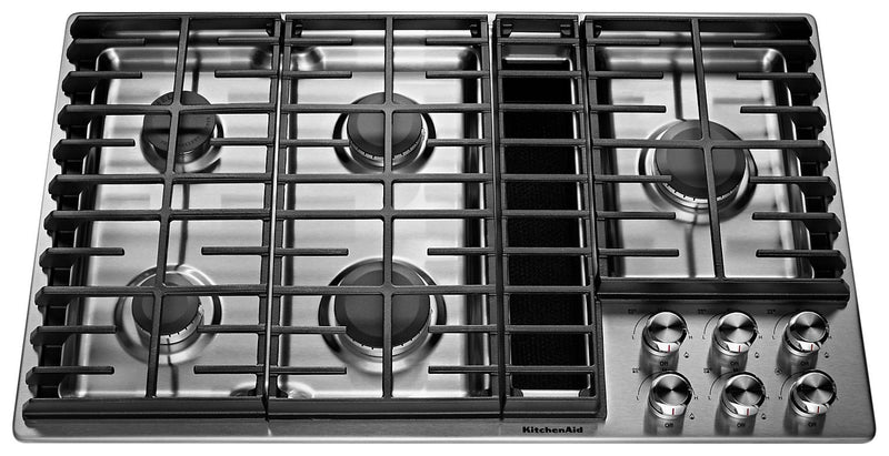 KitchenAid 36" Five-Burner Gas Cooktop - KCGD506GSS