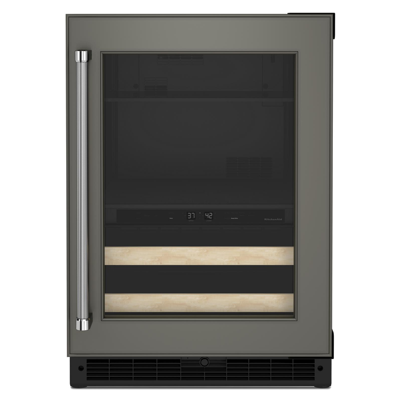 KitchenAid Panel-Ready 24" Beverage Center with Wood-Front Racks(4.89 Cu. Ft) - KUBR214KPA