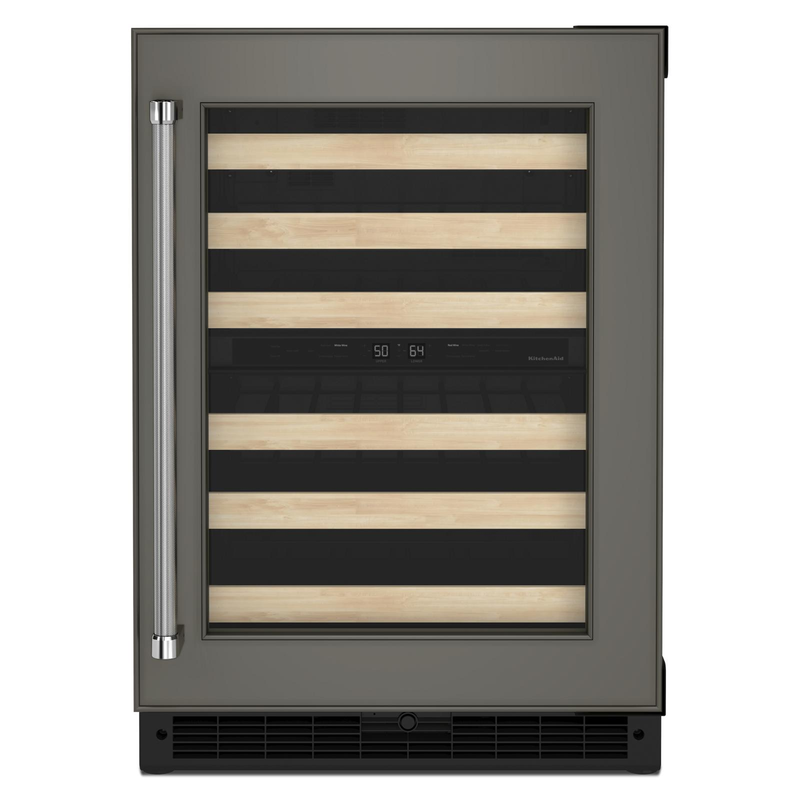 KitchenAid Panel-Ready 24" Undercounter Wine Cellar with Wood-Front Racks ( 4.97 Cu. Ft ) - KUWR214KPA