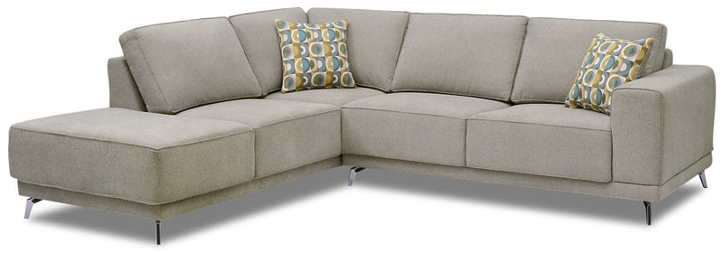 Jacinda 2-Piece Chenille Left-Facing Sectional - Popstitch Dove