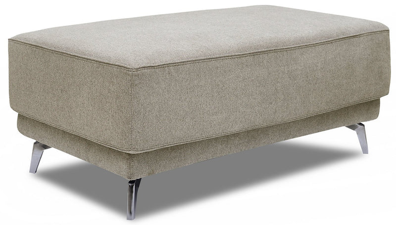 Jacinda Chenille Ottoman - Popstitch Dove