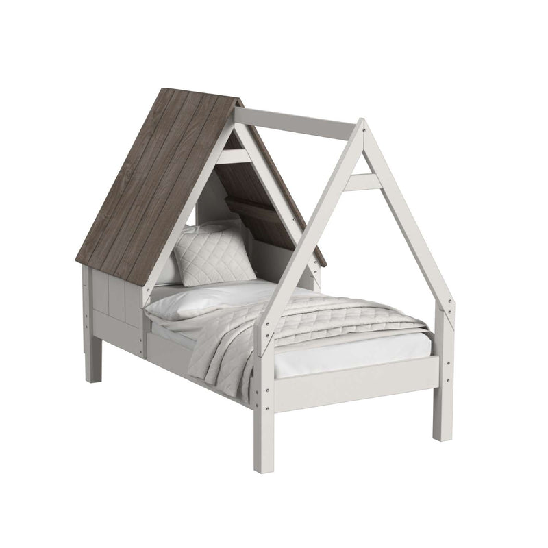 Highland Twin Bed with Half Roof - Cream