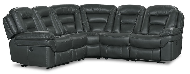 Quin 5-Piece Power Reclining Sectional - Grey
