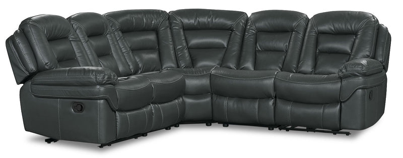 Quin 5-Piece Reclining Sectional - Grey