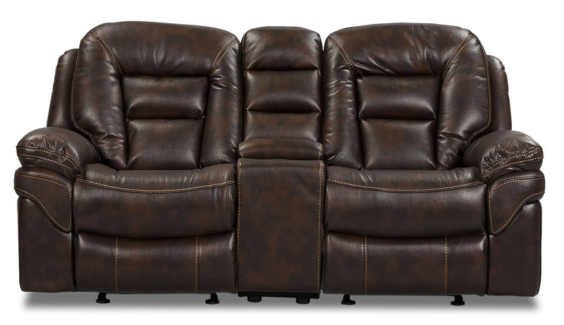 Quin Power Reclining Loveseat - Walnut