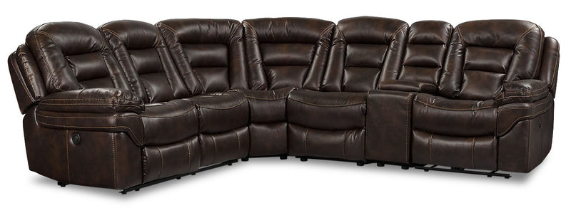 Quin 6-Piece Power Reclining Sectional - Walnut