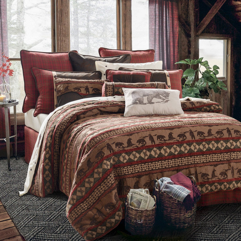Fairlee 5 Pc. Full Comforter Set - Brown/Red