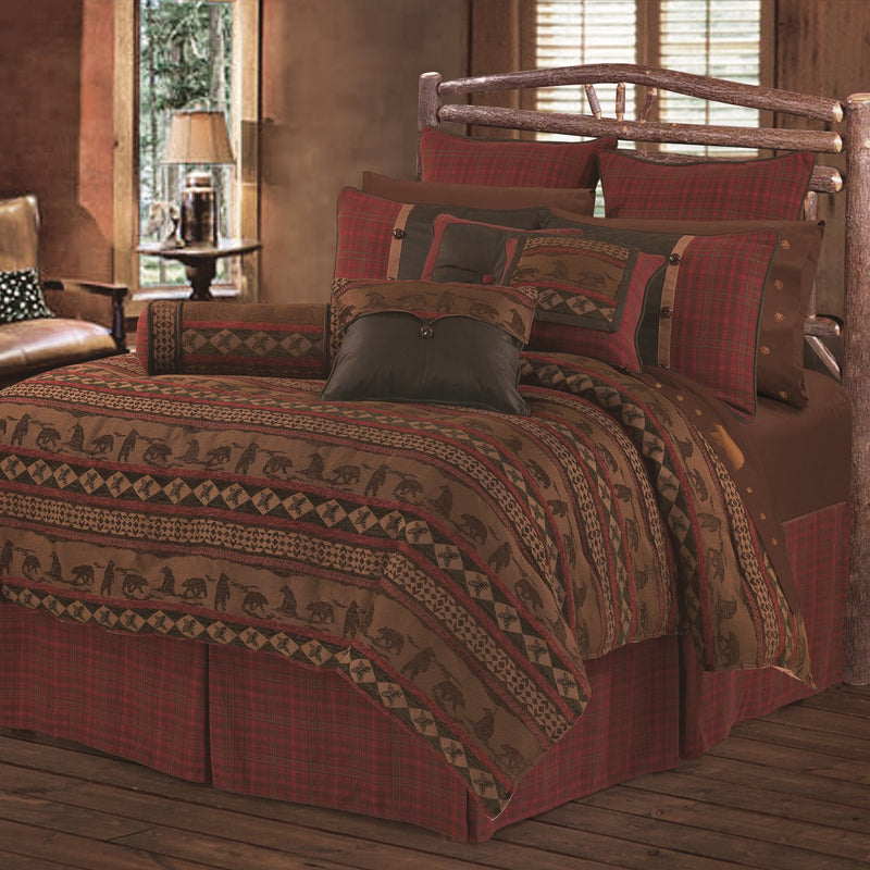 Fairlee 4 Pc. Twin Comforter Set - Red/Brown