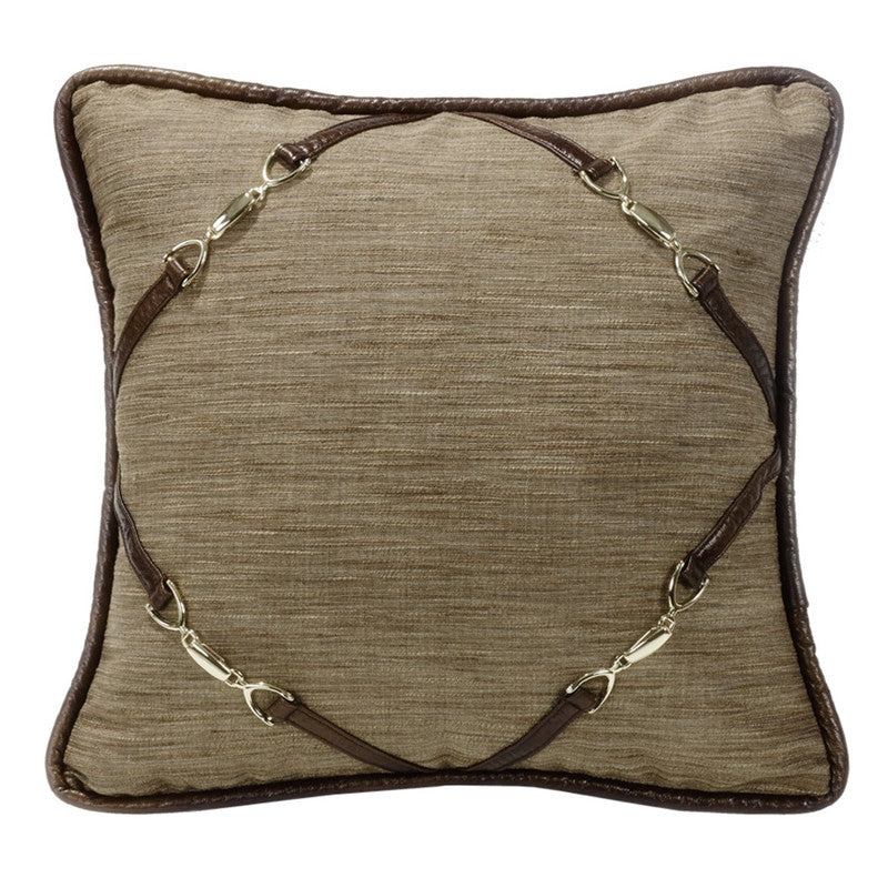Cerro Faux Leather Decorative Pillow - Brown