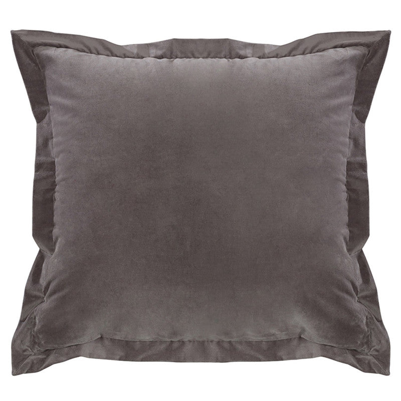Reston Velvet Decorative Pillow - Grey