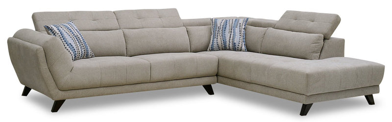 Orana 2-Piece Chenille Right-Facing Sectional - Dove