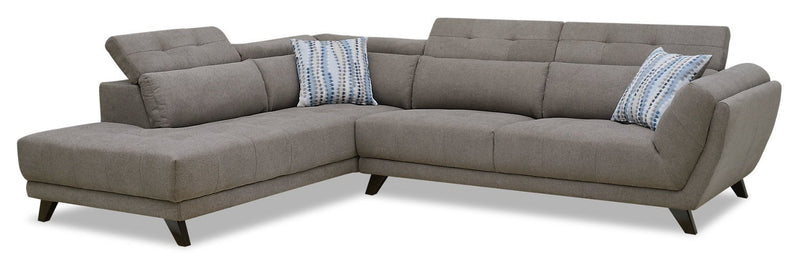 Orana 2-Piece Chenille Left-Facing Sectional - Grey