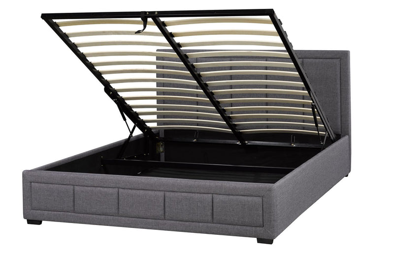 Conejo Queen Platform Lift Storage Bed - Grey