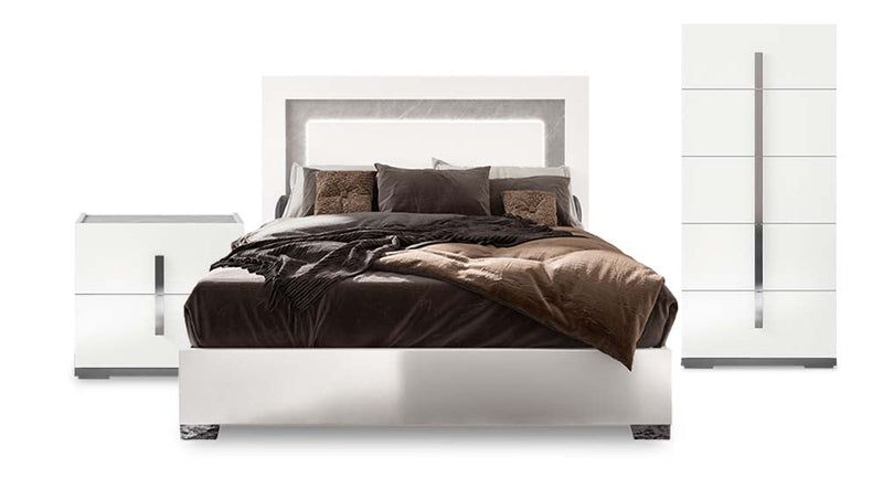 Kagan 5-Piece King Bedroom Set - White Lacquer