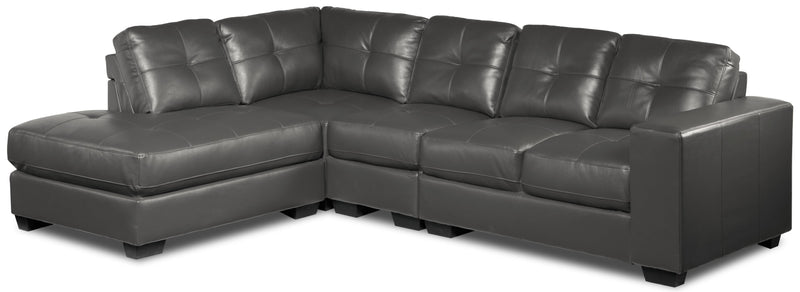 Mordrid 4-Piece Sectional with Left Facing Chaise - Grey