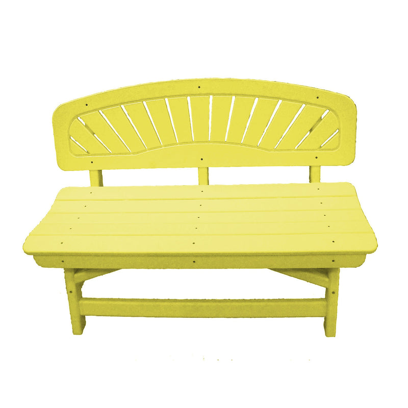 POLY LUMBER On the Dock Classic Bench - Yellow
