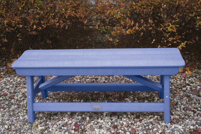 POLY LUMBER On the Dock Traditional Bench - Blue