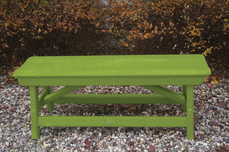 POLY LUMBER On the Dock Traditional Bench - Lime Green