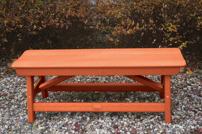 POLY LUMBER On the Dock Traditional Bench - Tangerine