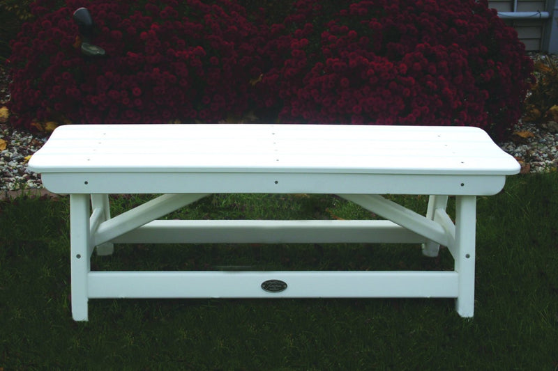 POLY LUMBER On the Dock Traditional Bench - White