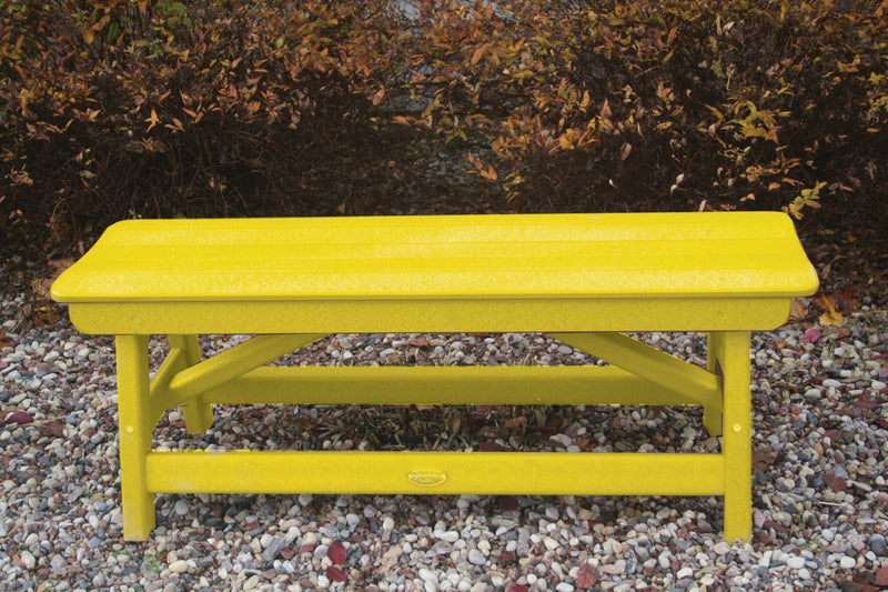 POLY LUMBER On the Dock Traditional Bench - Yellow