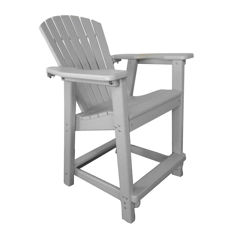 POLY LUMBER Tropical Horizons Counter-Height Chair - Grey
