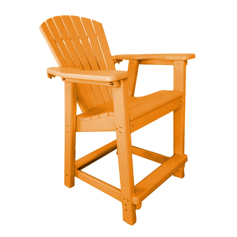 POLY LUMBER Tropical Horizons Bar-Height Chair - Tangerine