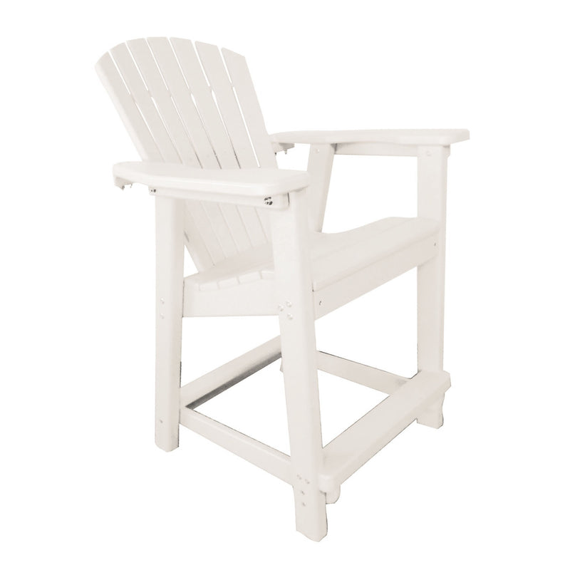 POLY LUMBER Tropical Horizons Bar-Height Chair - White