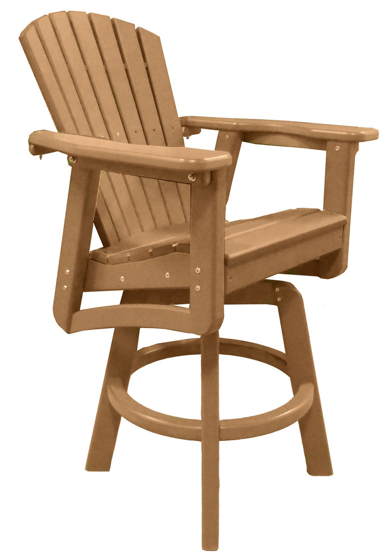 POLY LUMBER Sunset Views Counter-Height Swivel Chair - Camel
