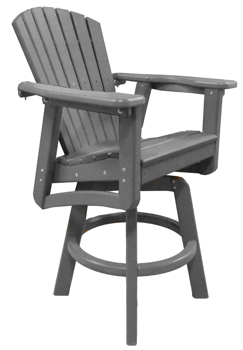 POLY LUMBER Sunset Views Counter-Height Swivel Chair - Grey